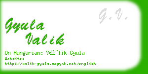 gyula valik business card